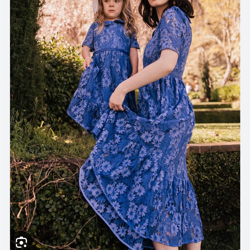 JessaKae Blue Floral Midi Dress